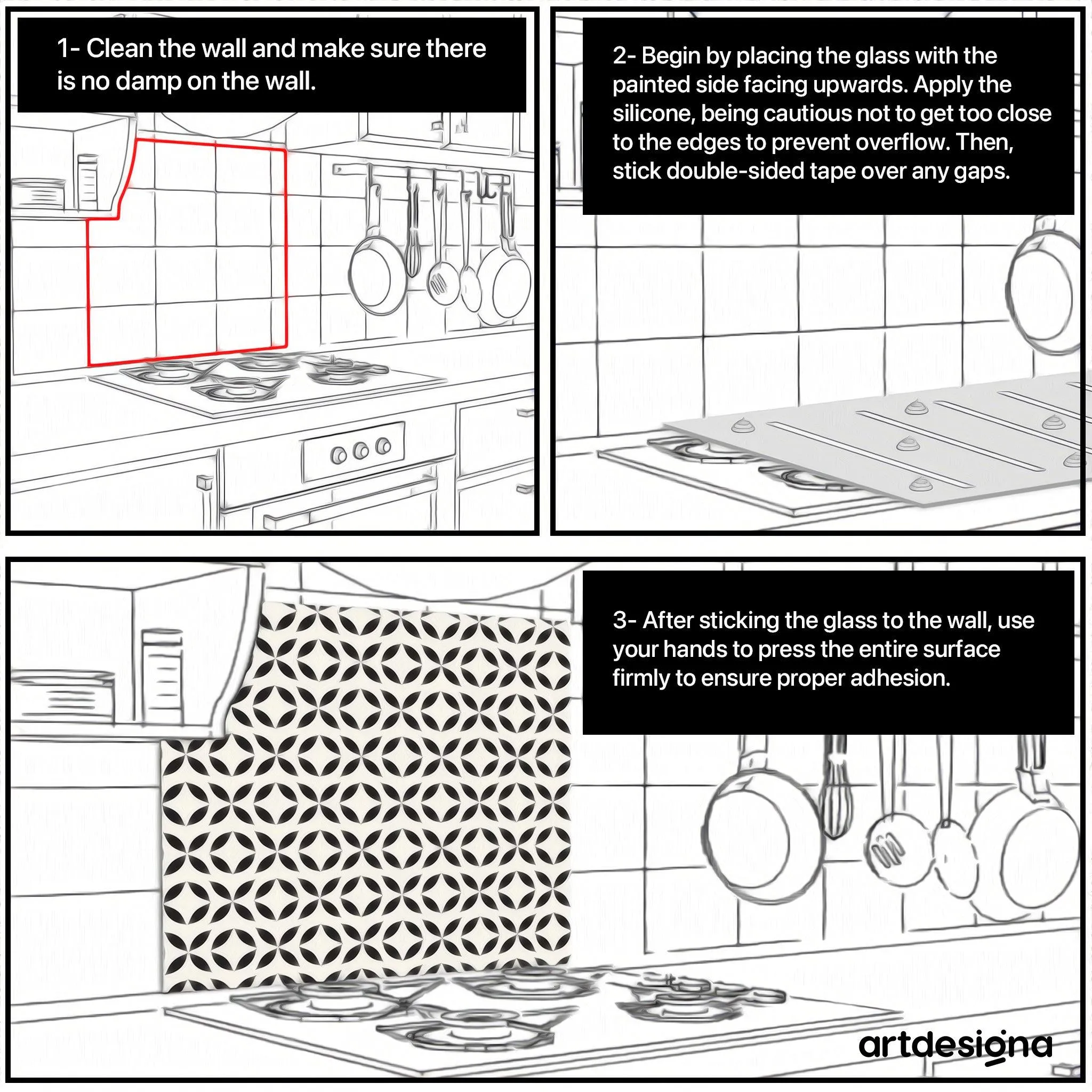 Mushrooms | Glass Printed Backsplash for your Kitchen