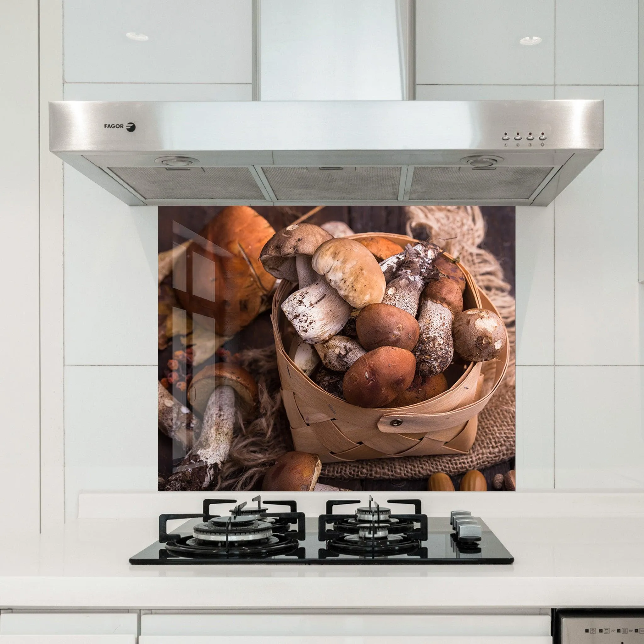 Mushrooms | Glass Printed Backsplash for your Kitchen