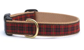 New Red Plaid Dog Collar