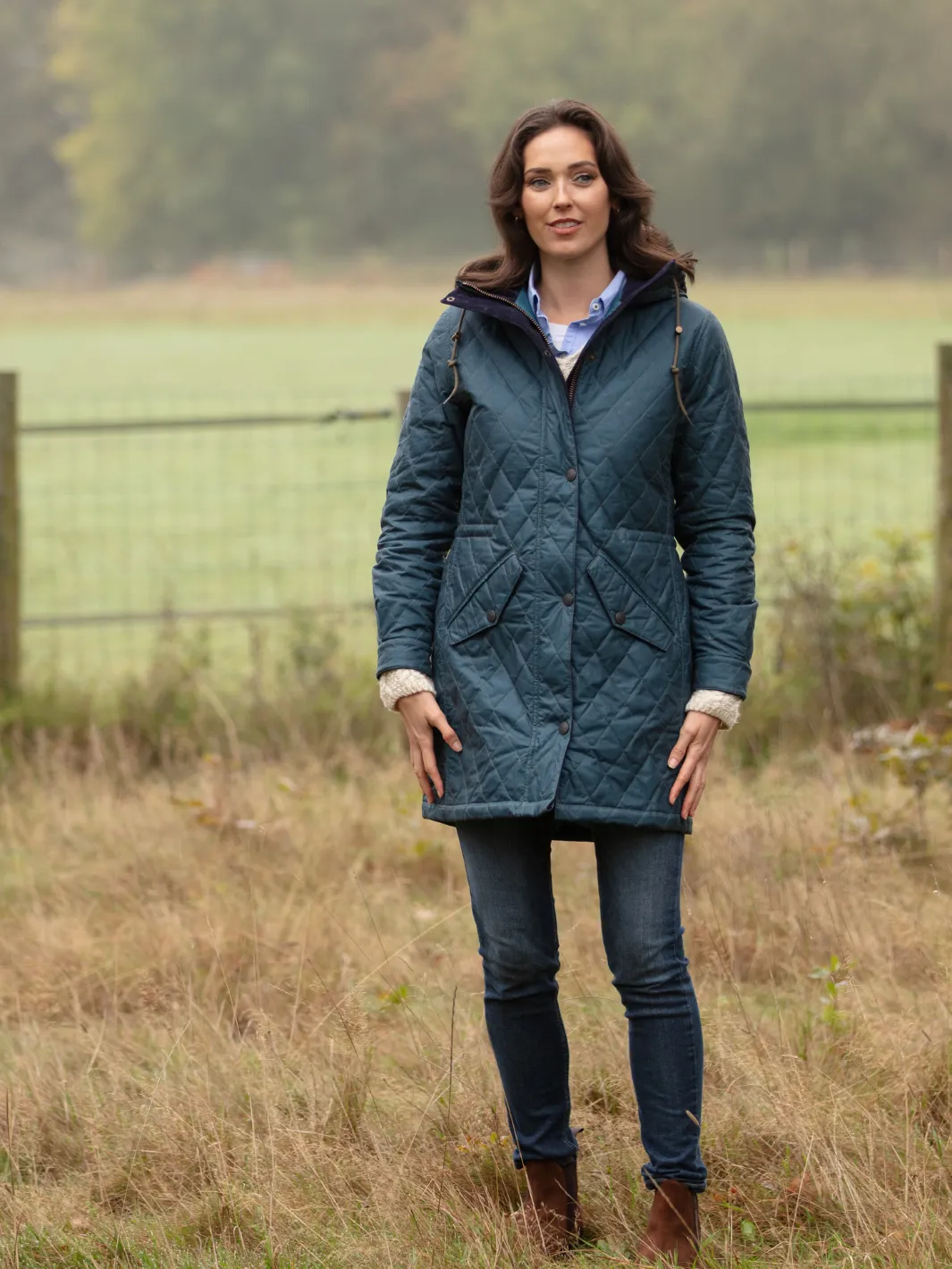 Newmarket Hooded Jacket - Teal