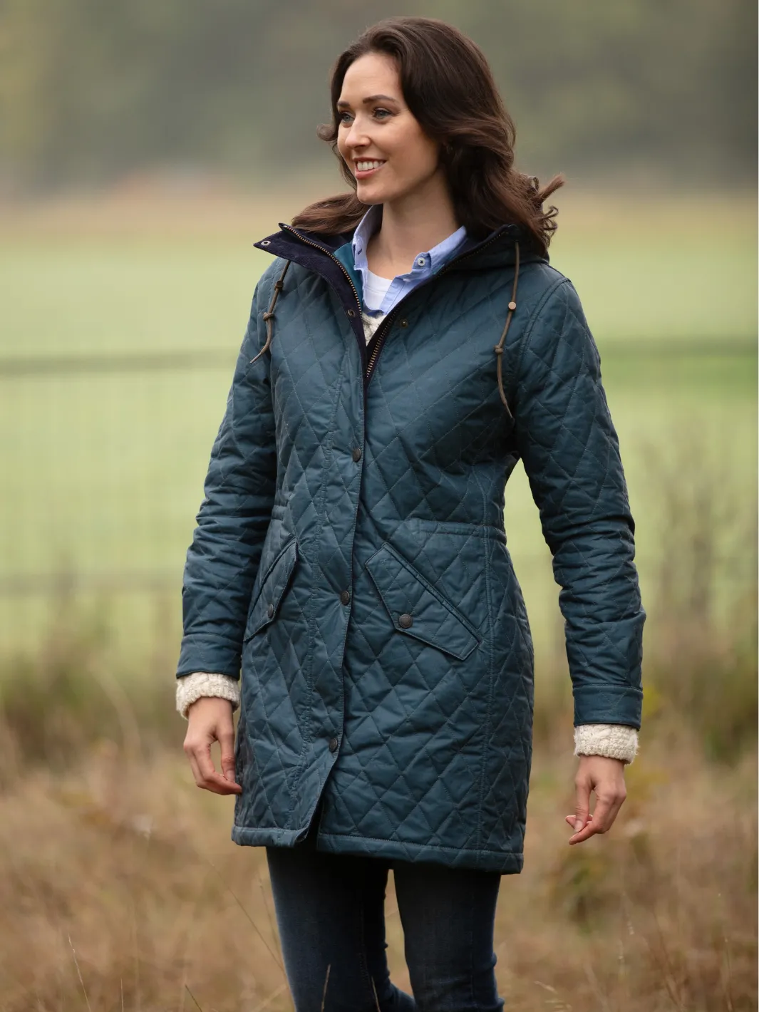 Newmarket Hooded Jacket - Teal