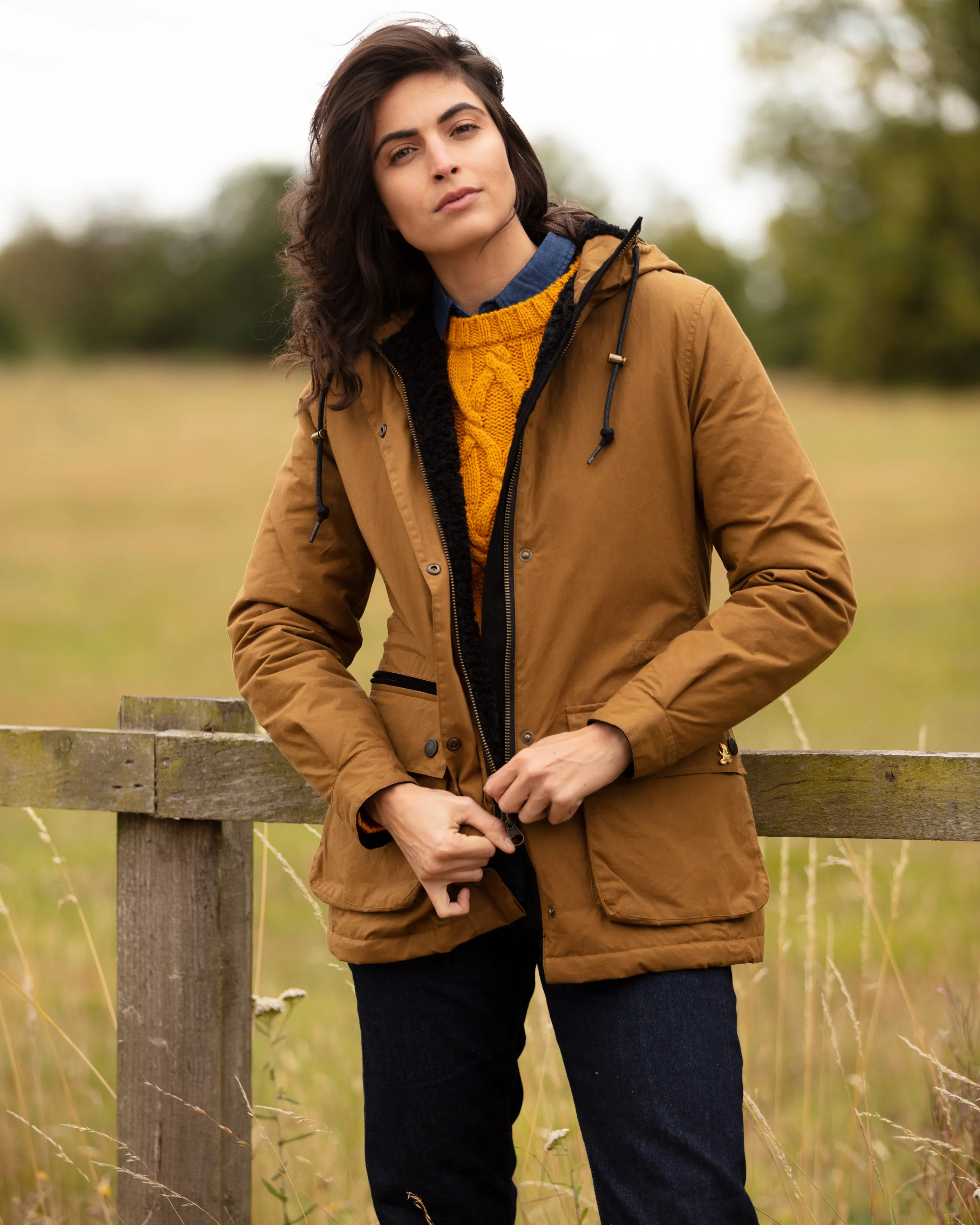 Newmarket Hooded Wax Jacket - Burnt Sand