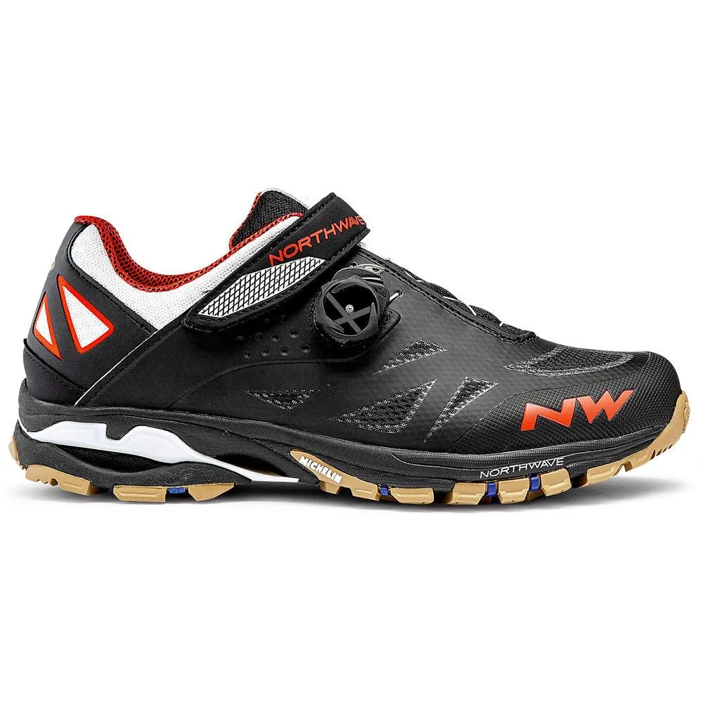 Northwave Spider Plus 2 MTB-AM Shoes - Black/Off White/Orange