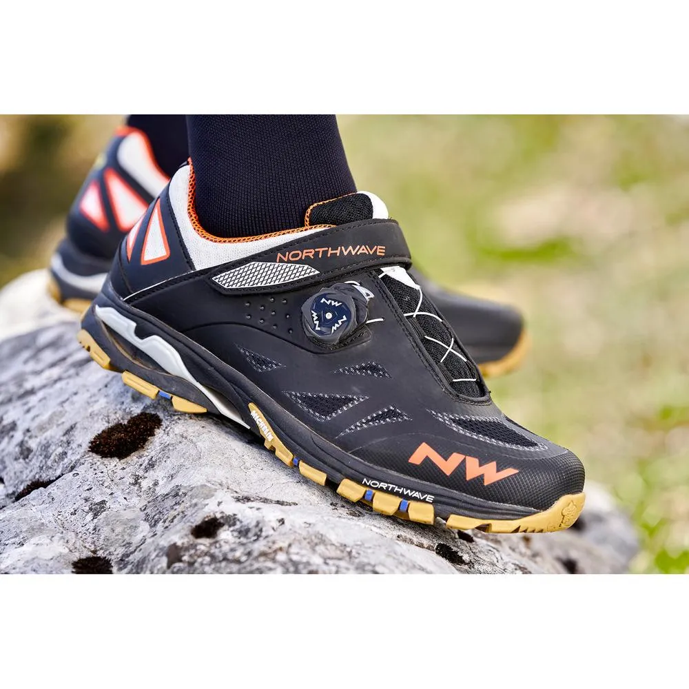 Northwave Spider Plus 2 MTB-AM Shoes - Black/Off White/Orange