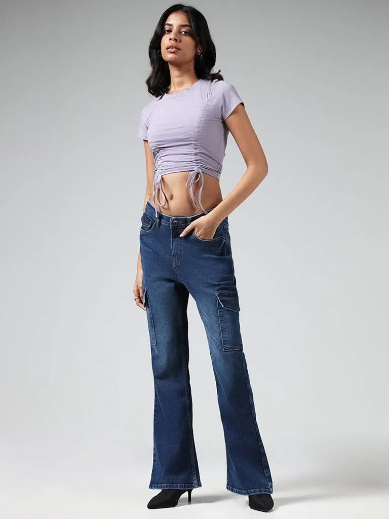 Nuon Light Blue Relaxed - Fit Mid Rise Jeans