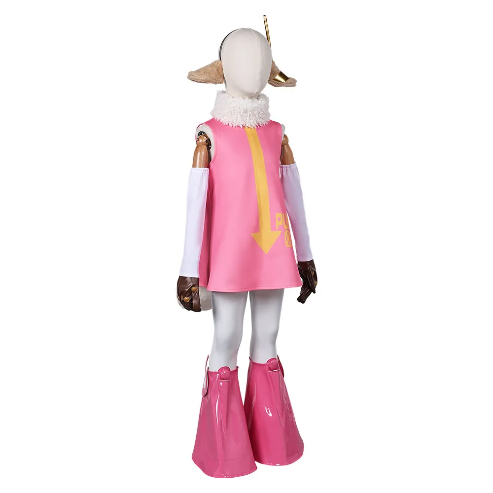 One Piece PUNK-05 Atlas Kids Children Pink Dress Set Party Carnival Halloween Cosplay Costume