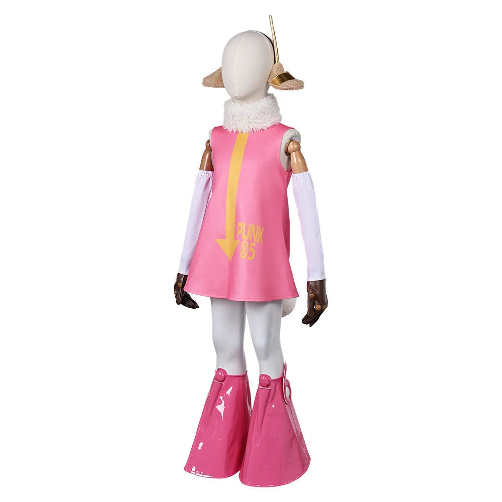 One Piece PUNK-05 Atlas Kids Children Pink Dress Set Party Carnival Halloween Cosplay Costume