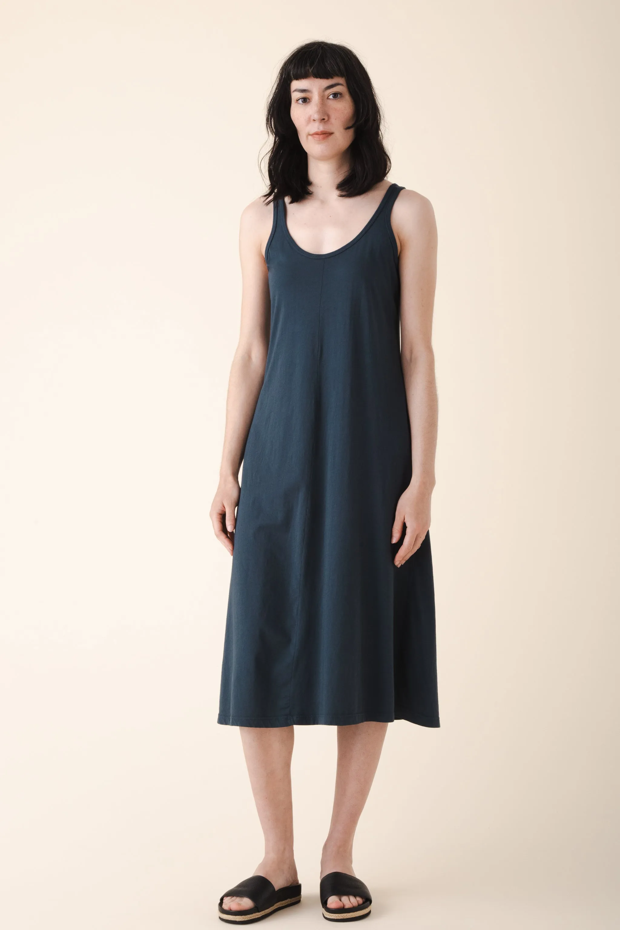 Organic Tank Dress in Atlantic