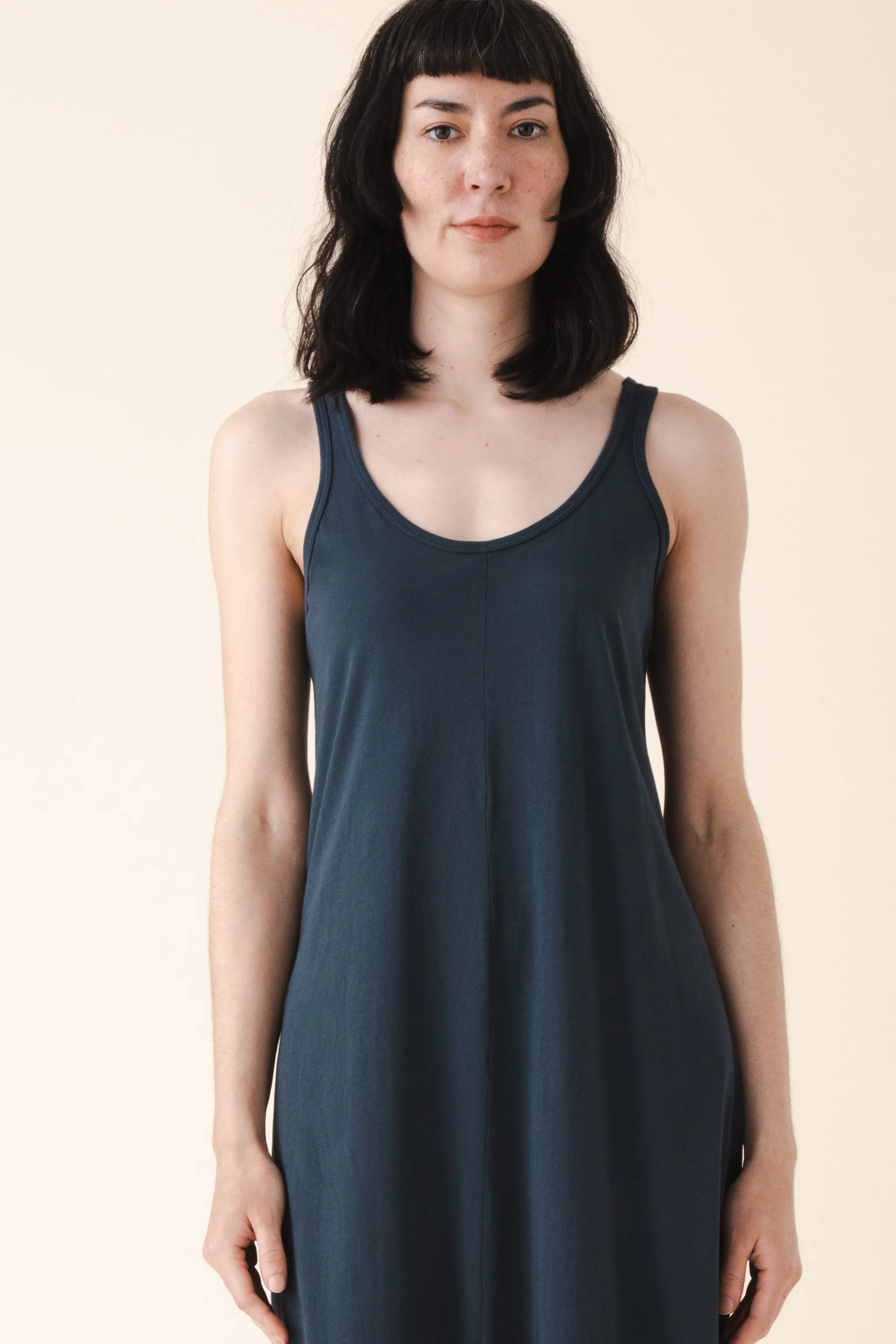 Organic Tank Dress in Atlantic