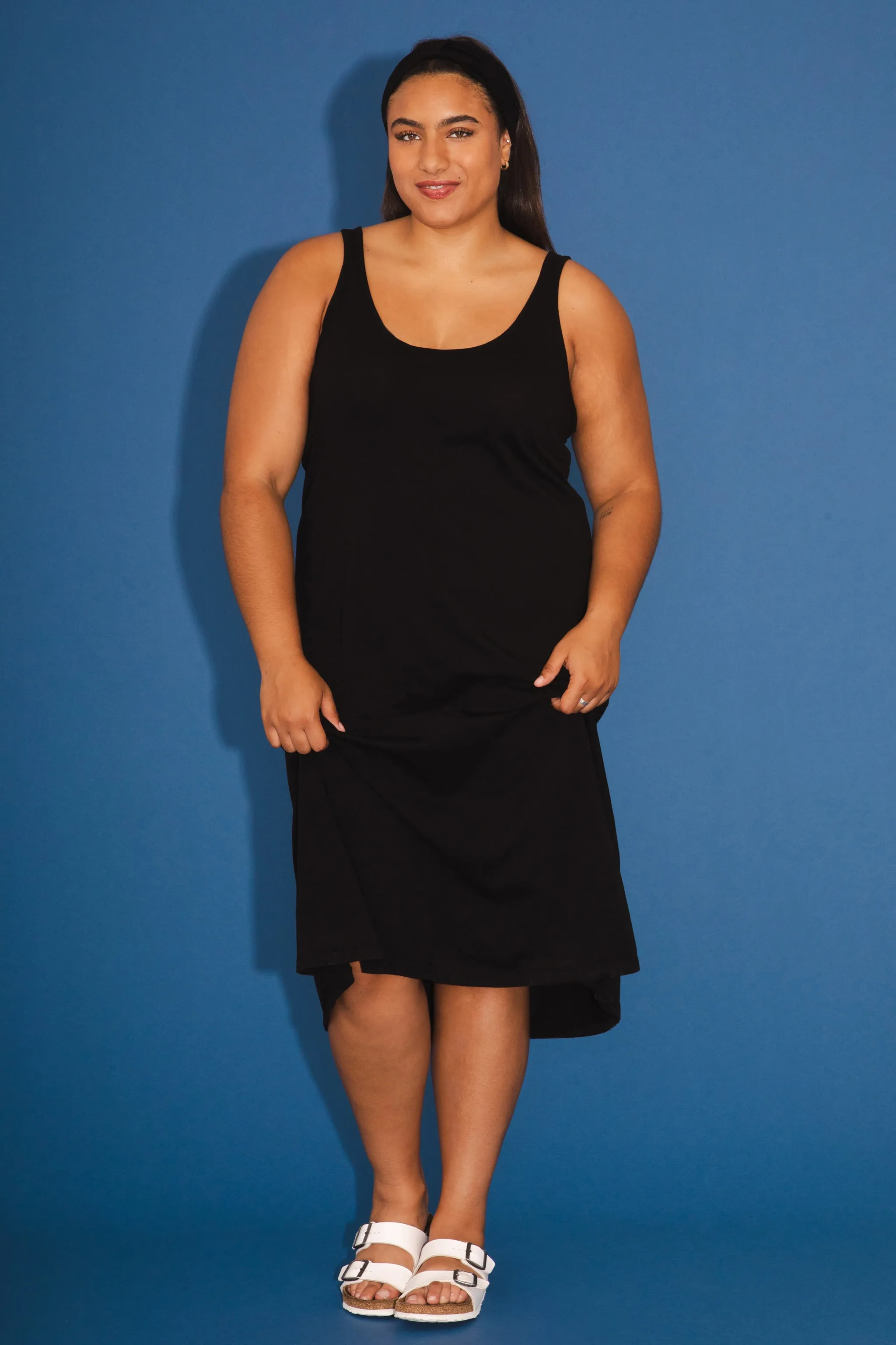 Organic Tank Dress in Black