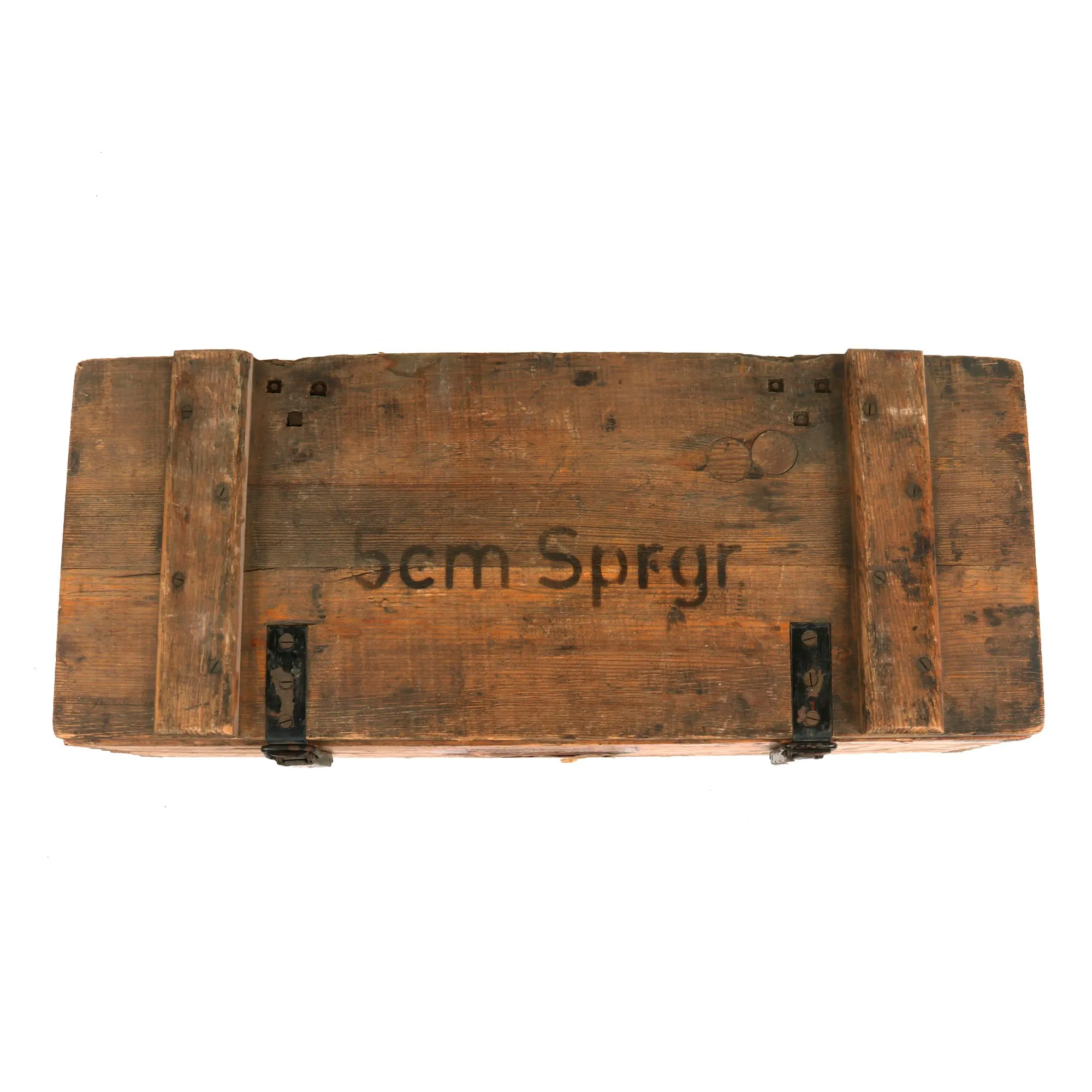 Original German WWII 5cm Sprgr. 41 L'spur. High Explosive 30 Round Ammunition Crate with Markings