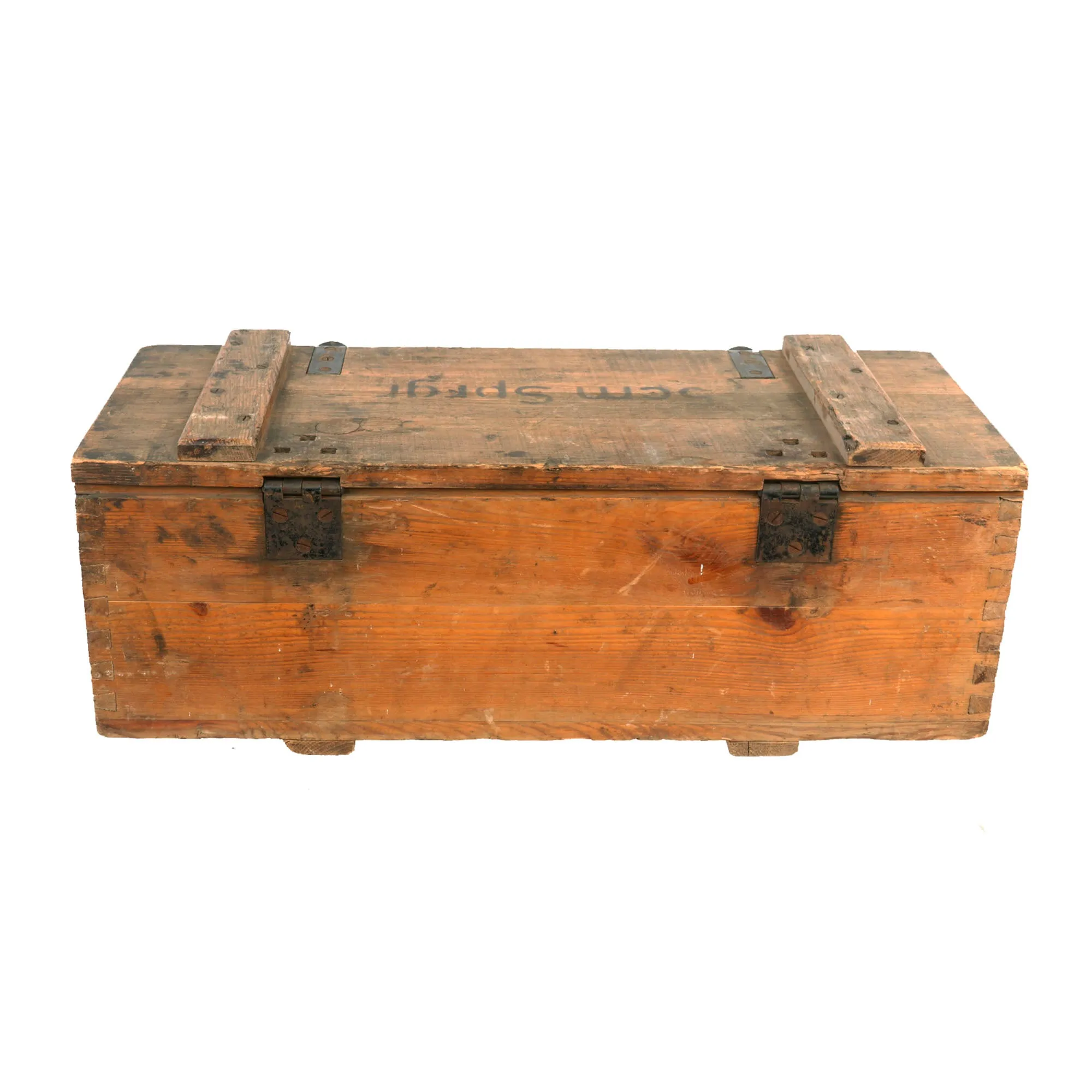 Original German WWII 5cm Sprgr. 41 L'spur. High Explosive 30 Round Ammunition Crate with Markings