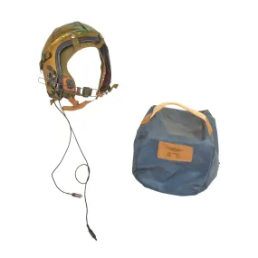 Original U.S. Korean War Era Named US Navy 1950s Gentex H-3 Flight Helmet with Boom Mic and Helmet Bag - Extra Large