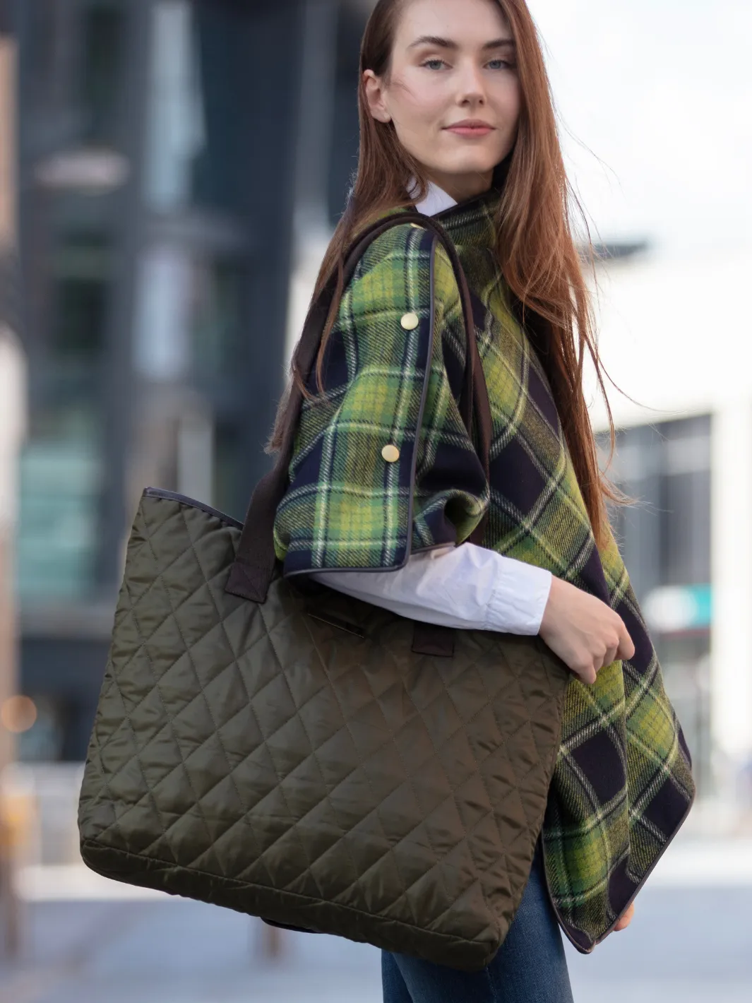 Oversized Tote Bag - Olive