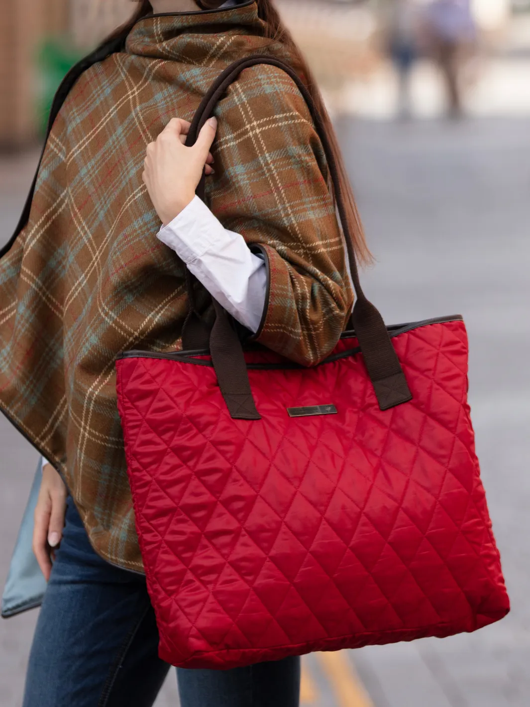 Oversized Tote Bag - Red