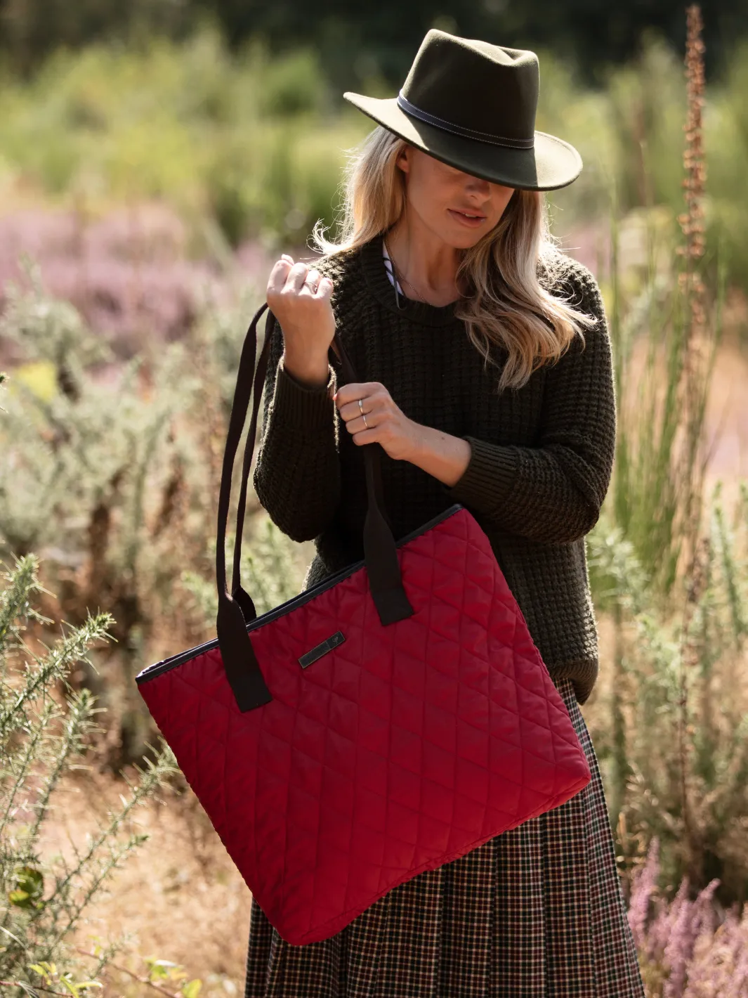 Oversized Tote Bag - Red