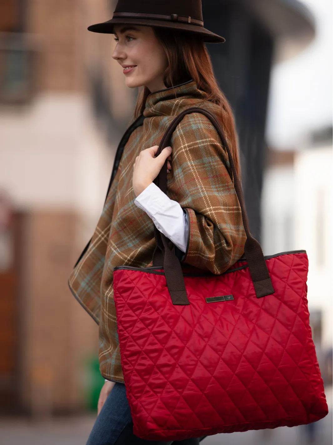 Oversized Tote Bag - Red