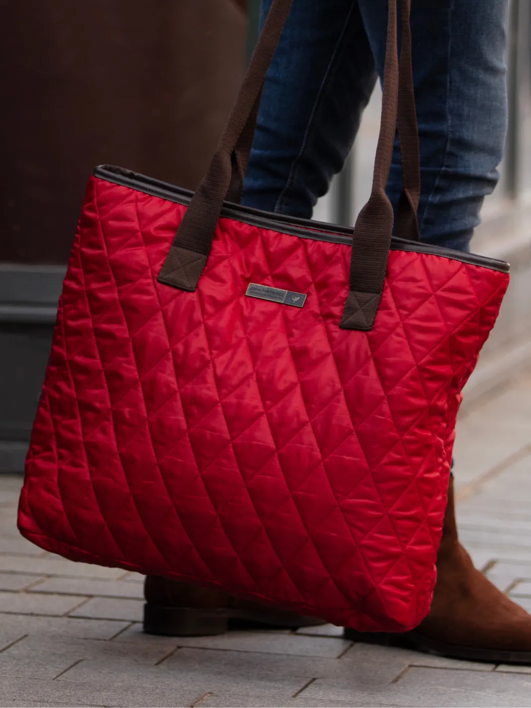 Oversized Tote Bag - Red