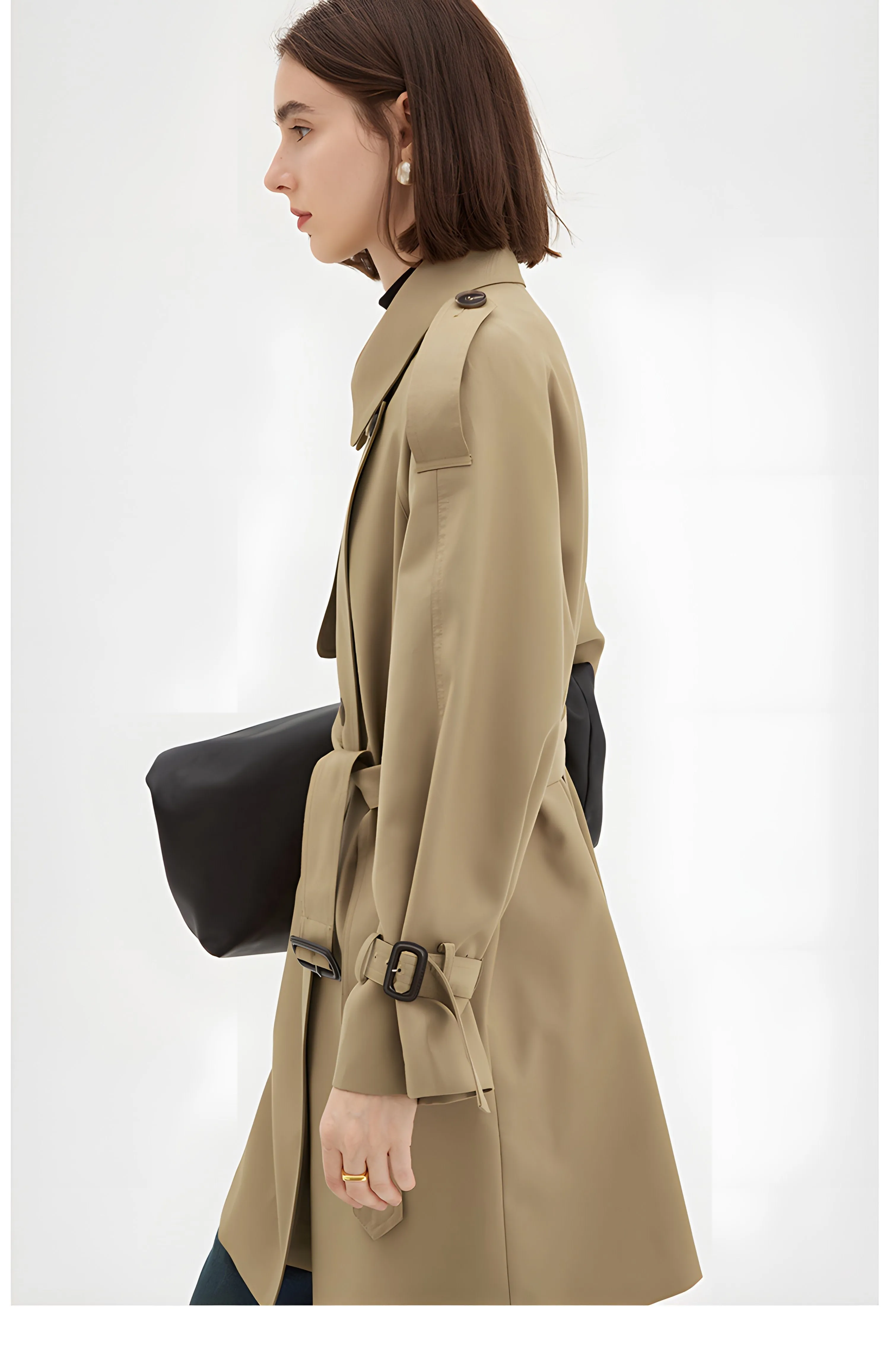 Parisian Autumn: Vintage-Inspired Midi Trench Coat