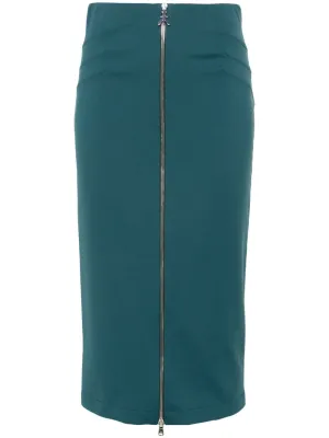 PATRIZIA PEPE SEAM-DETAIL MIDI SKIRT