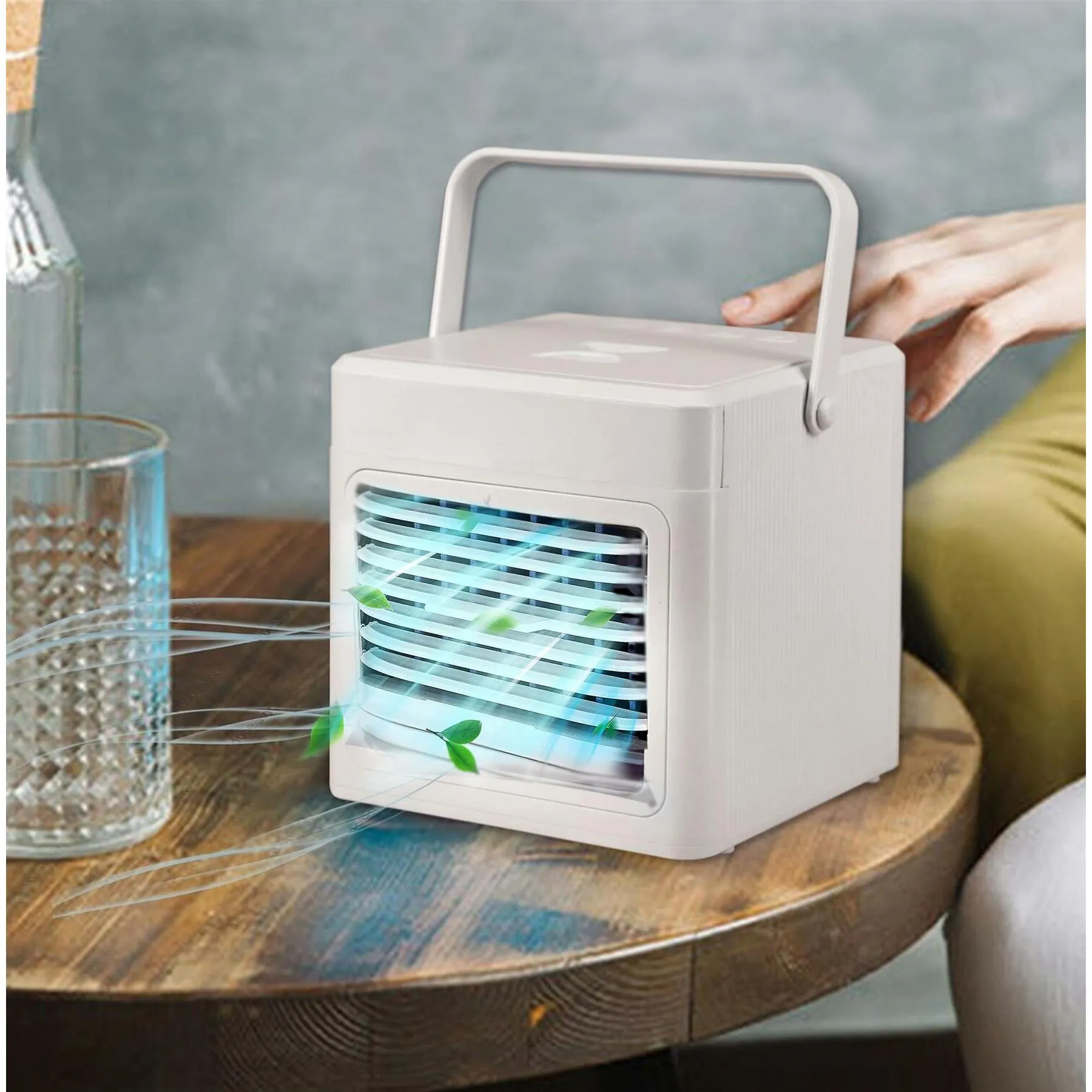 Personal Air Conditioner, Quiet USB Air Cooler with 3-Speed