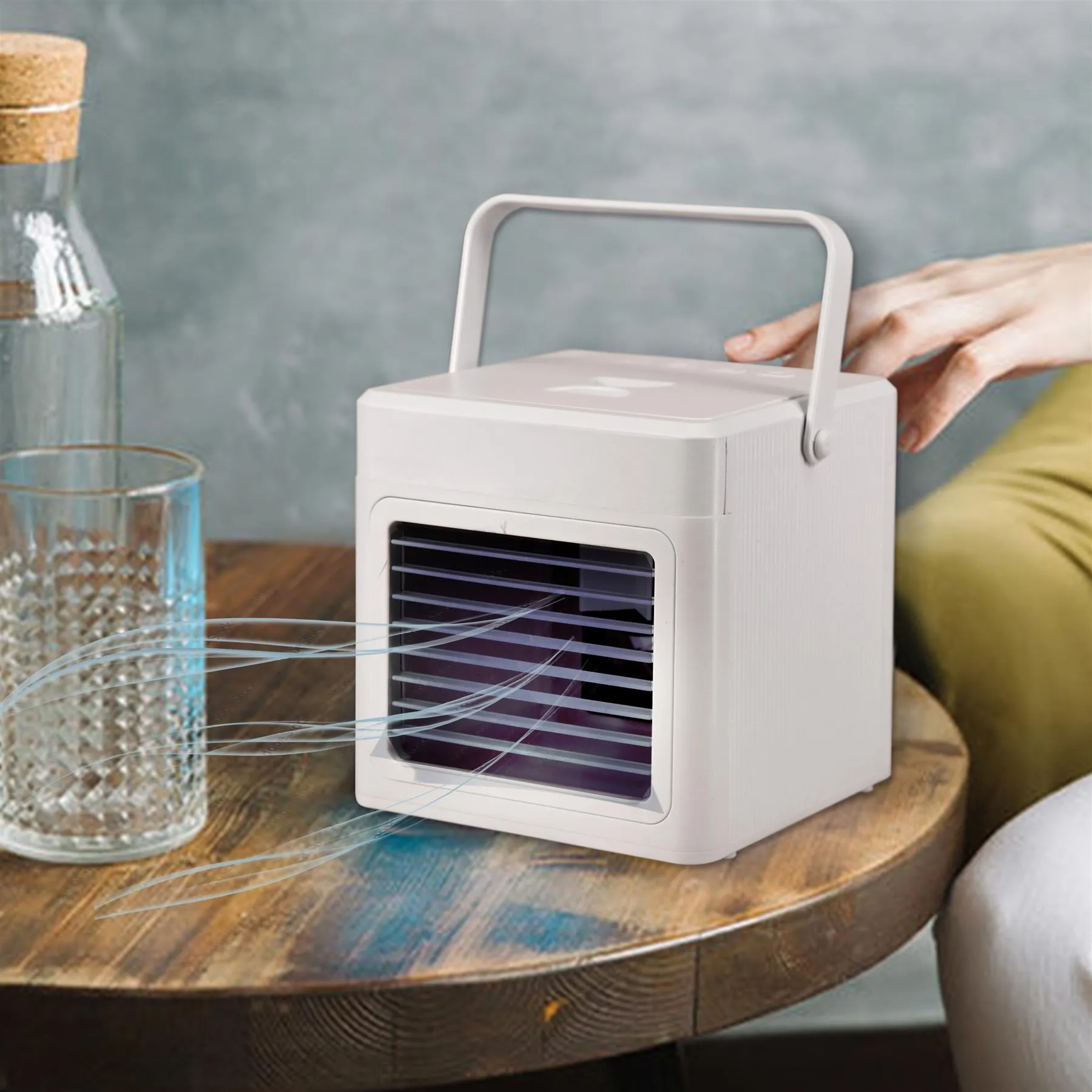 Personal Air Conditioner, Quiet USB Air Cooler with 3-Speed