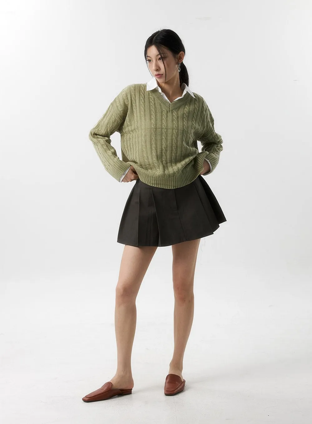 Pleated Mini Skort IS315