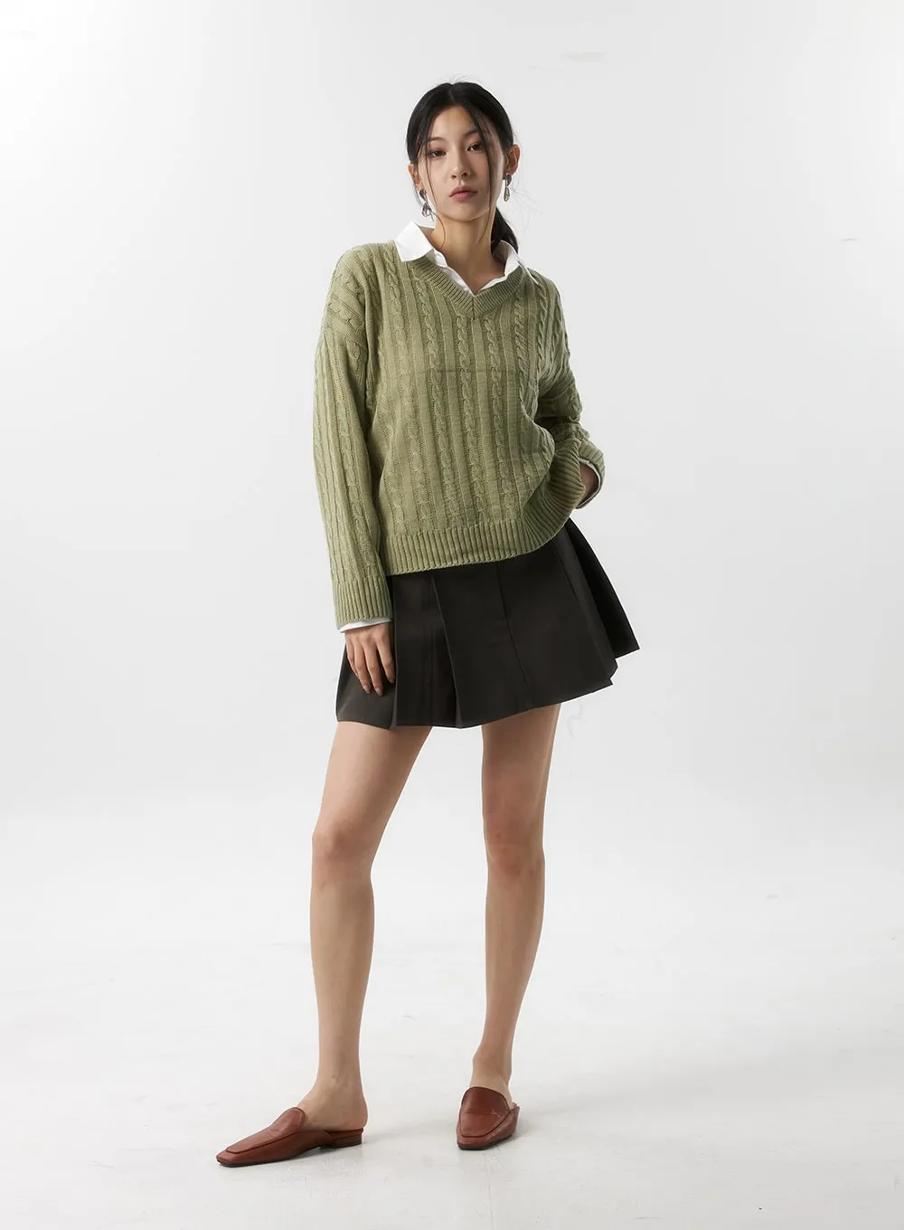 Pleated Mini Skort IS315