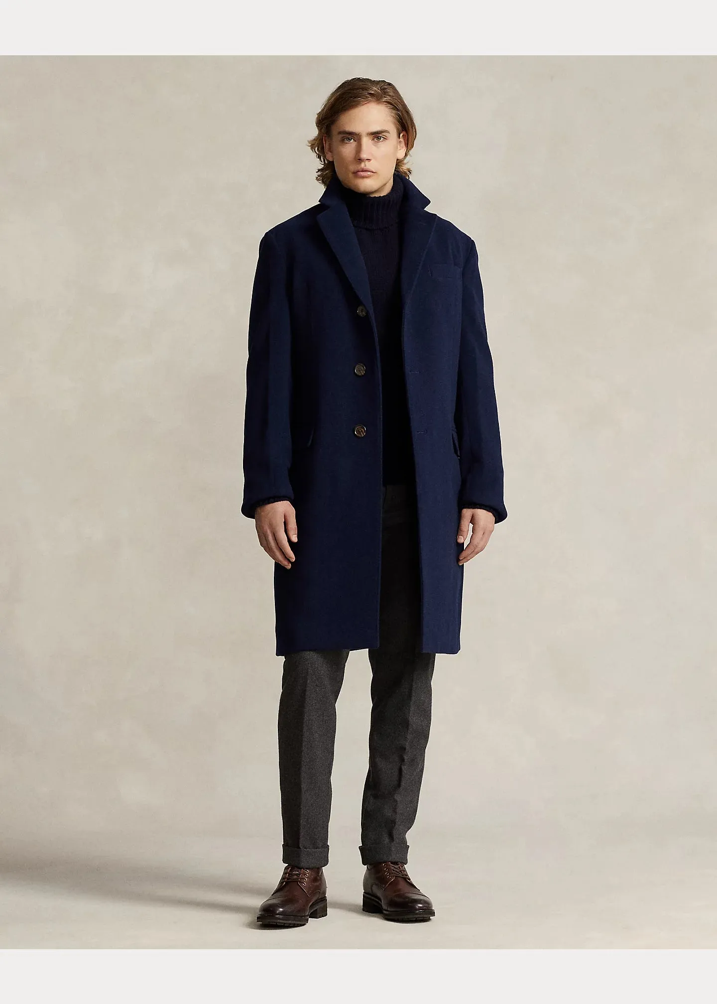 Polo Ralph Lauren Modern Paddock Single Breasted Top Coat - Navy