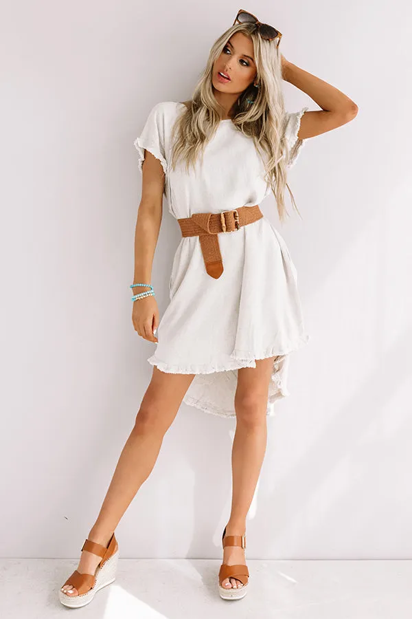 Positano Party Shift Dress In Stone