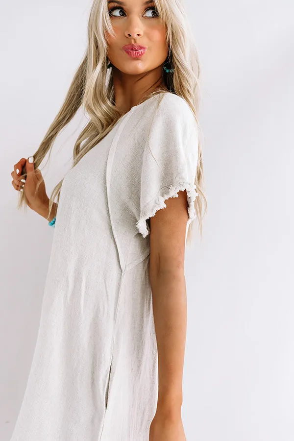 Positano Party Shift Dress In Stone