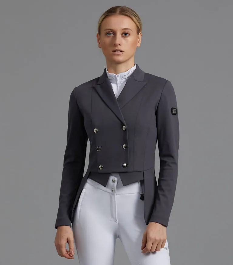 Premier Equine Capriole Ladies Short Tail Dressage Jacket (Grey)