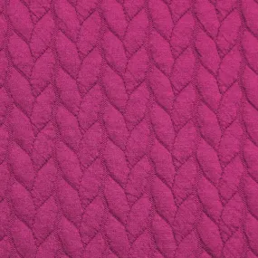 quilted cable matelasse' knit - magenta