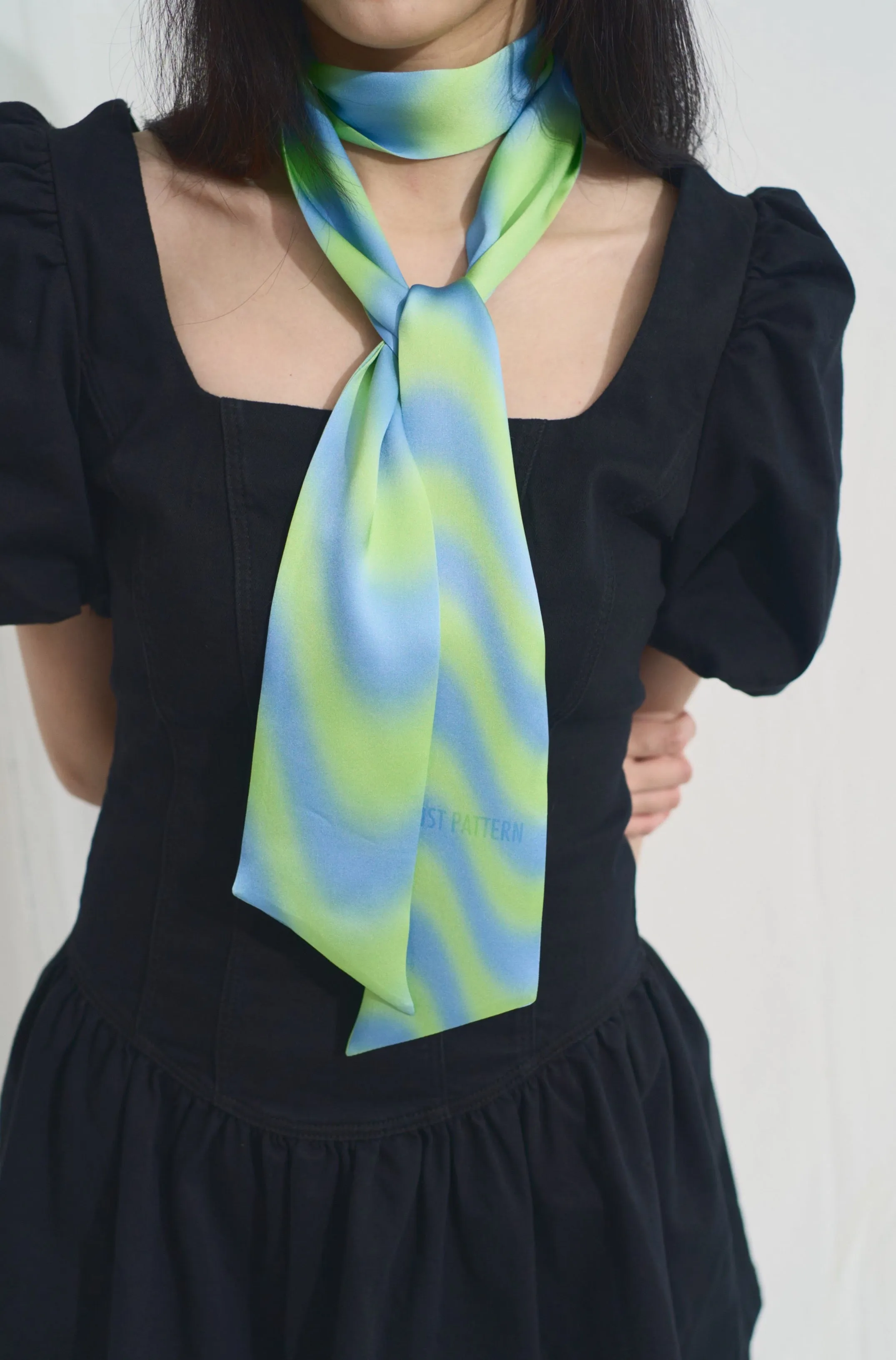 "Day Dream" Silk Neck Scarf - Green