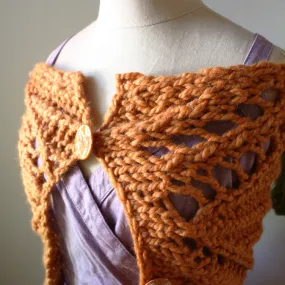 Regalia Lace Cowl Capelet Scarf Knitting Pattern