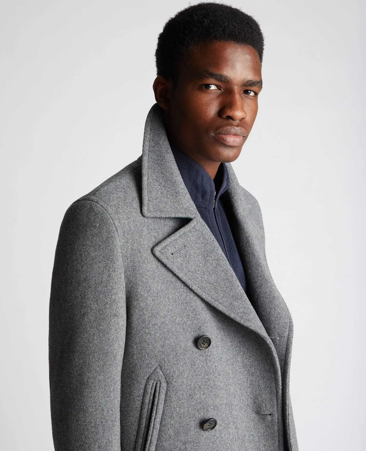 Regular Fit Wool-Mix Tailored Coat