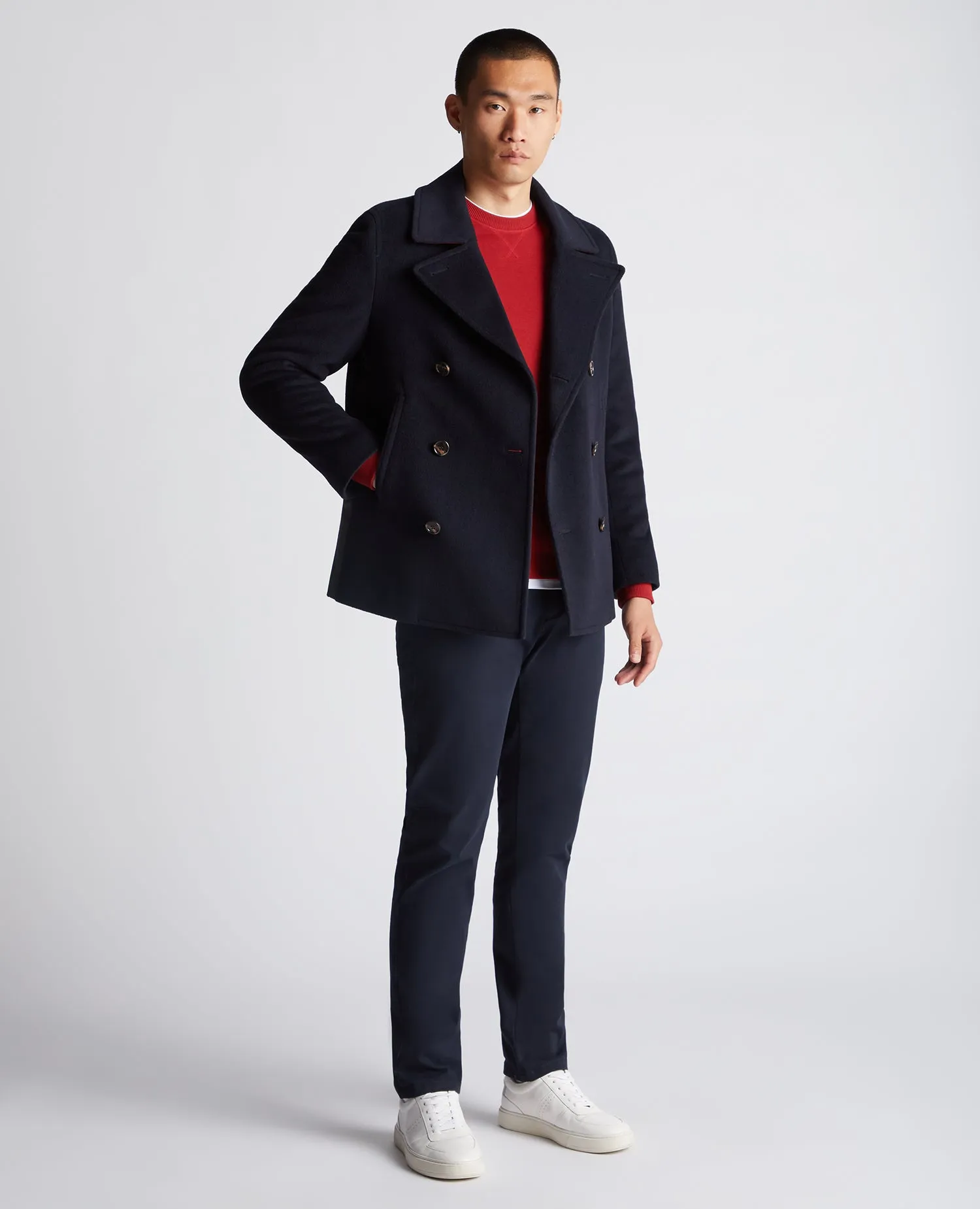 Regular Fit Wool-Mix Tailored Coat