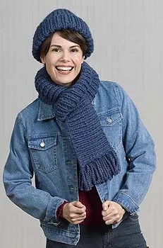 Ribbed Hat and Scarf Pattern (Knit) - Version 1