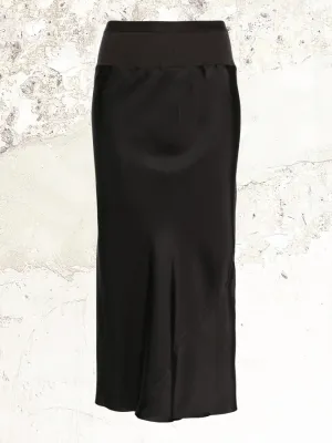 RICK OWENS Bias cut midi skirt