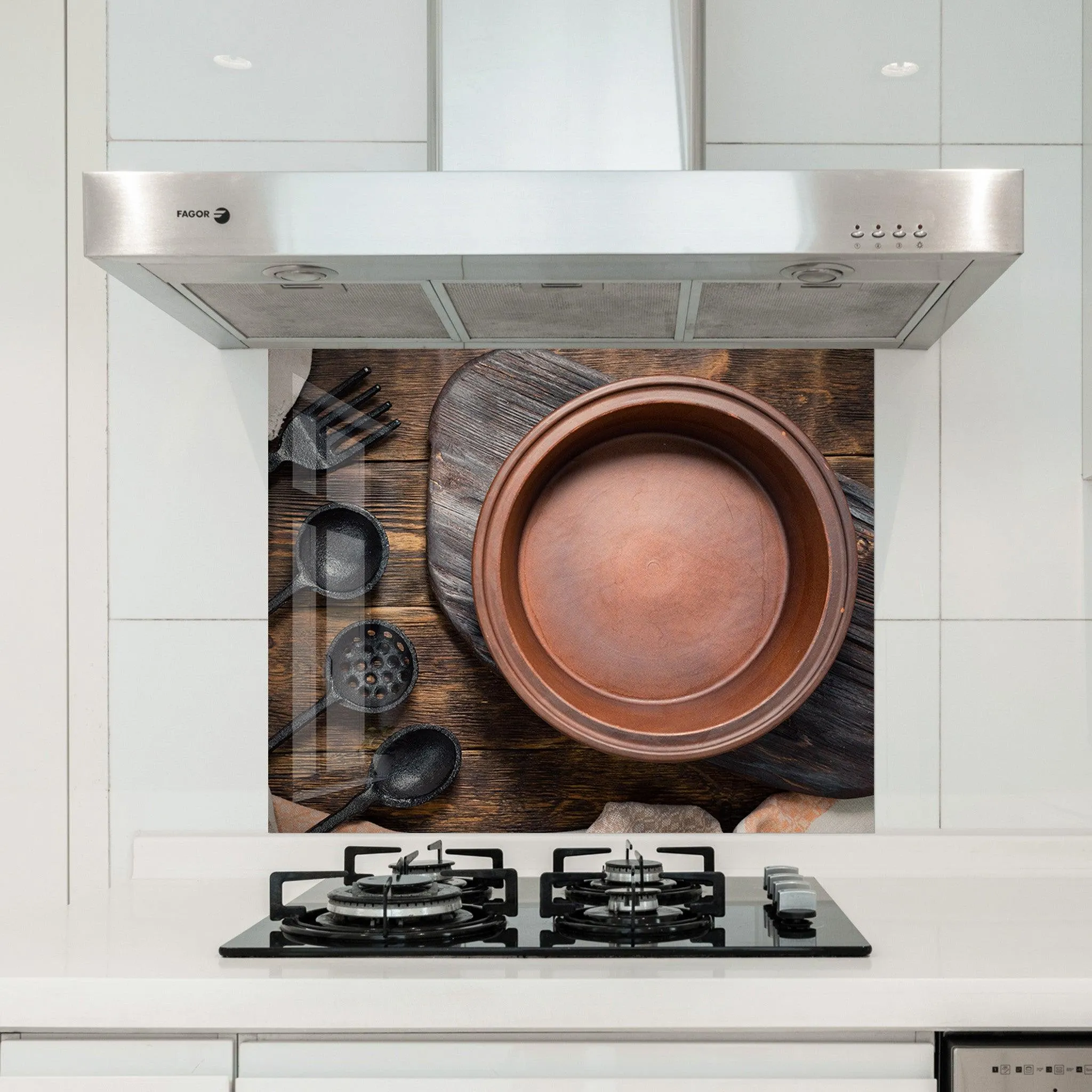 Rustic Kitchenware | Glass Printed Backsplash for your Kitchen