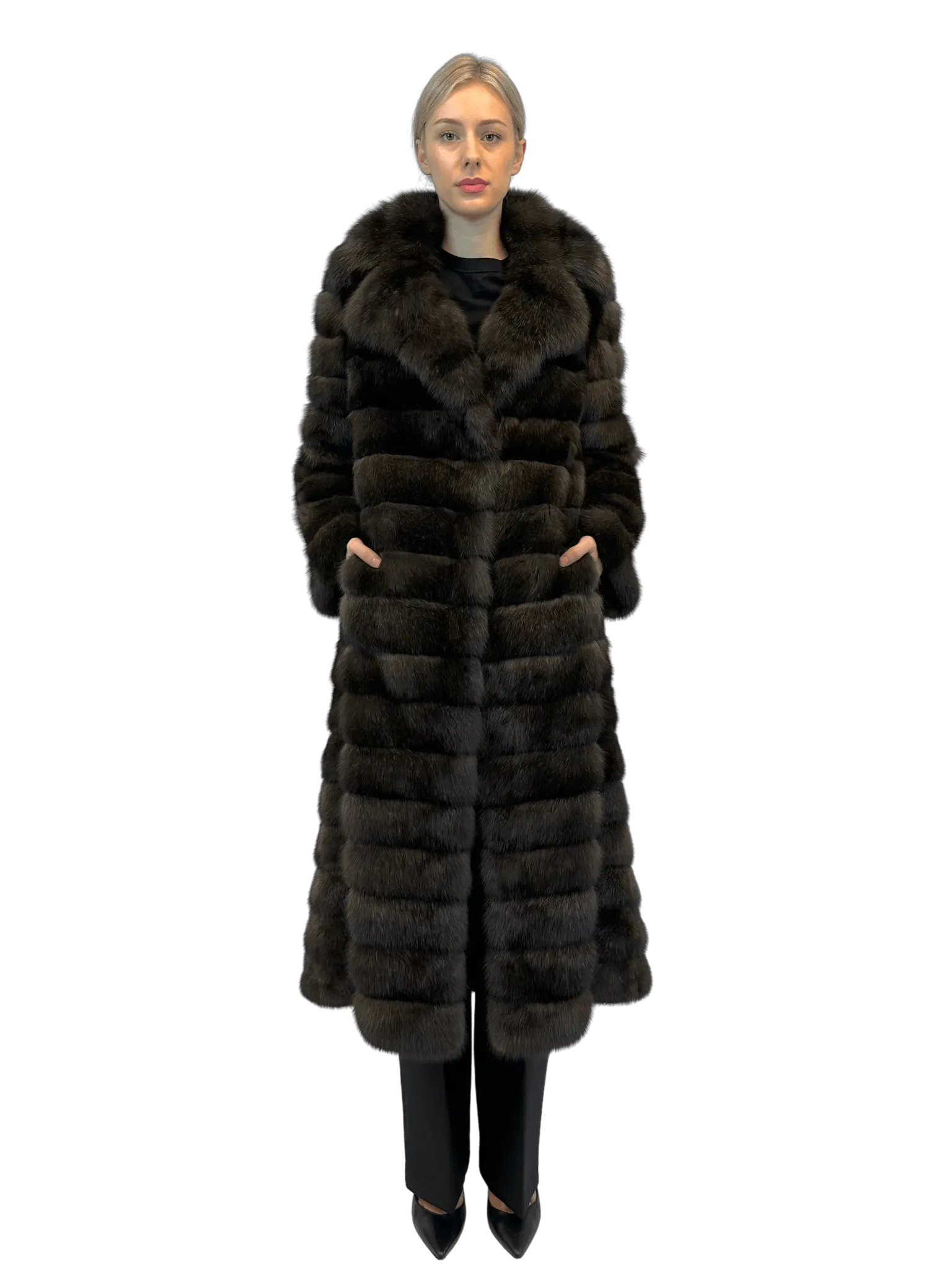 SABLE COAT WITH REVERS