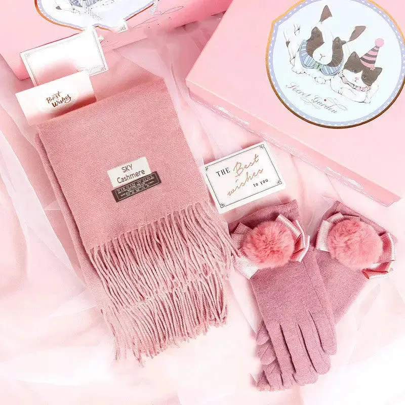 Scarf Gloves Two-Piece Gift Box