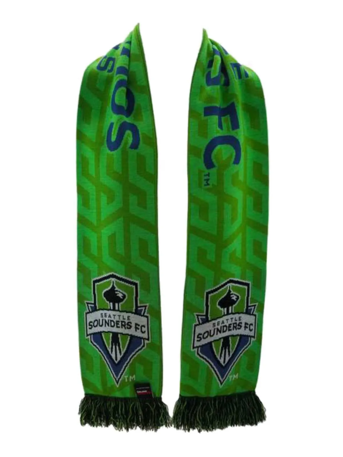 Seattle Sounders FC MLS Ruffneck Green & Blue Jersey HD Knit Acrylic Scarf