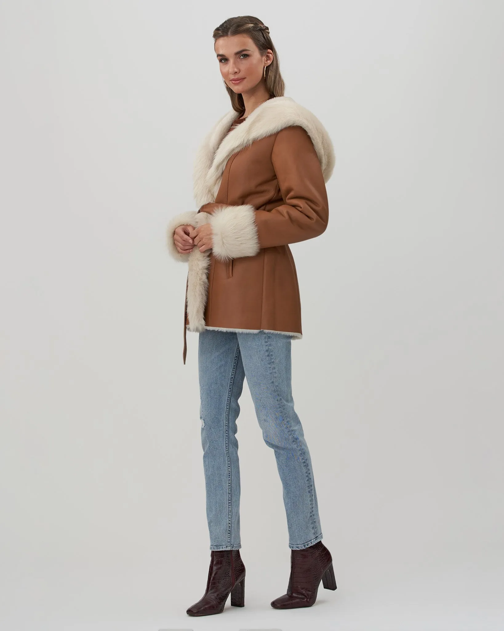 Select Shearling Lamb Jacket with Toscana Trim and Cuffs