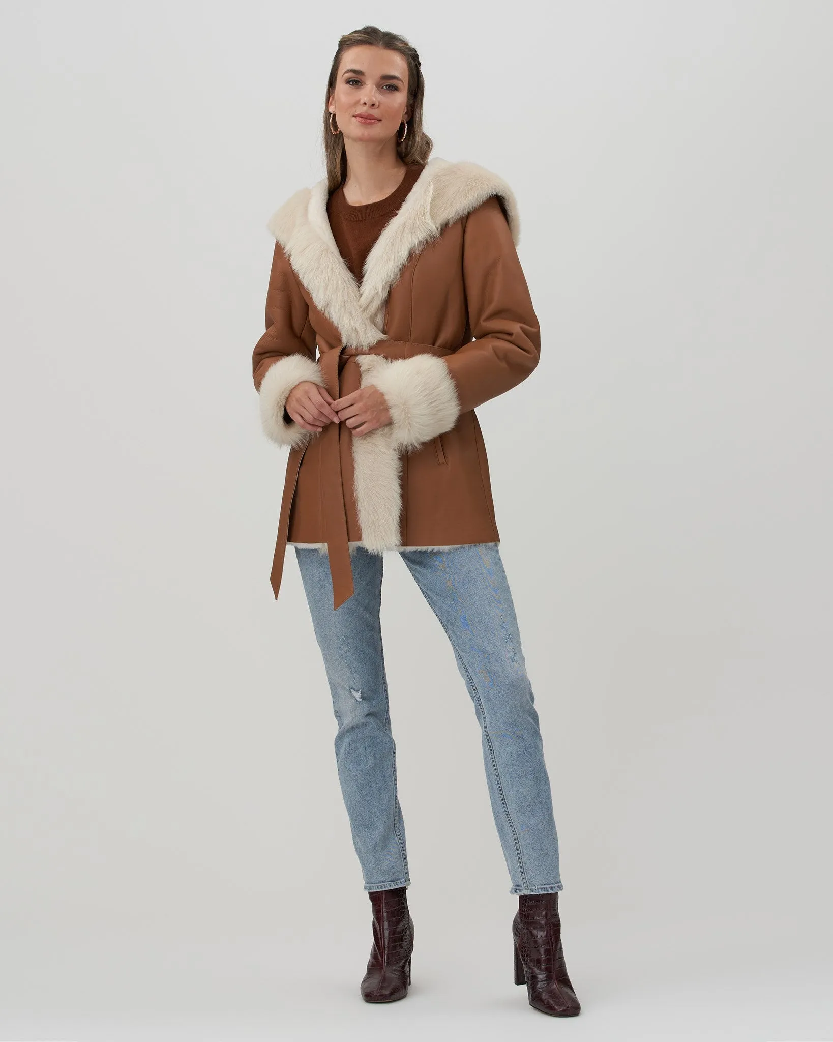 Select Shearling Lamb Jacket with Toscana Trim and Cuffs