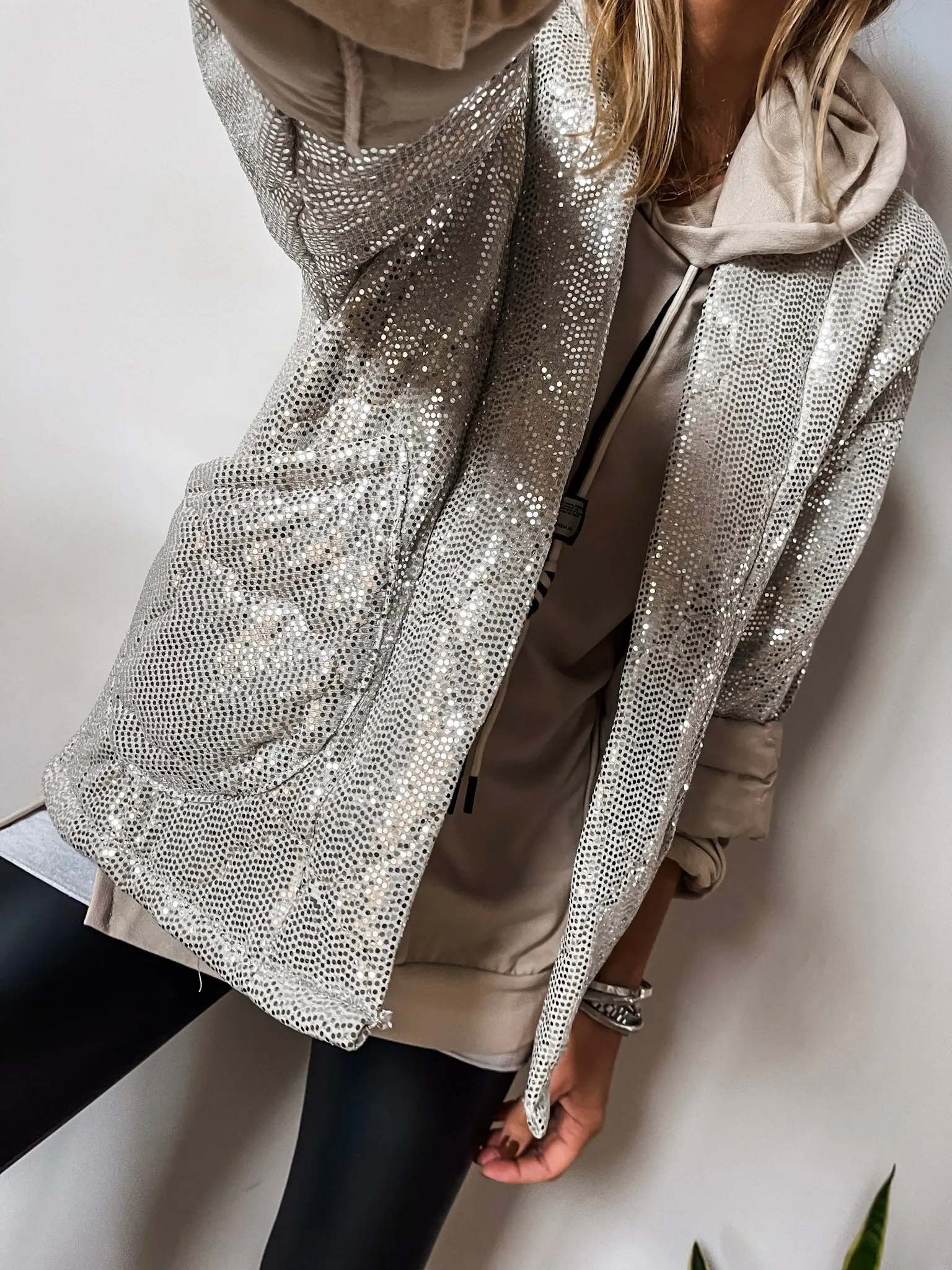 Sequinned Quilted Jacket