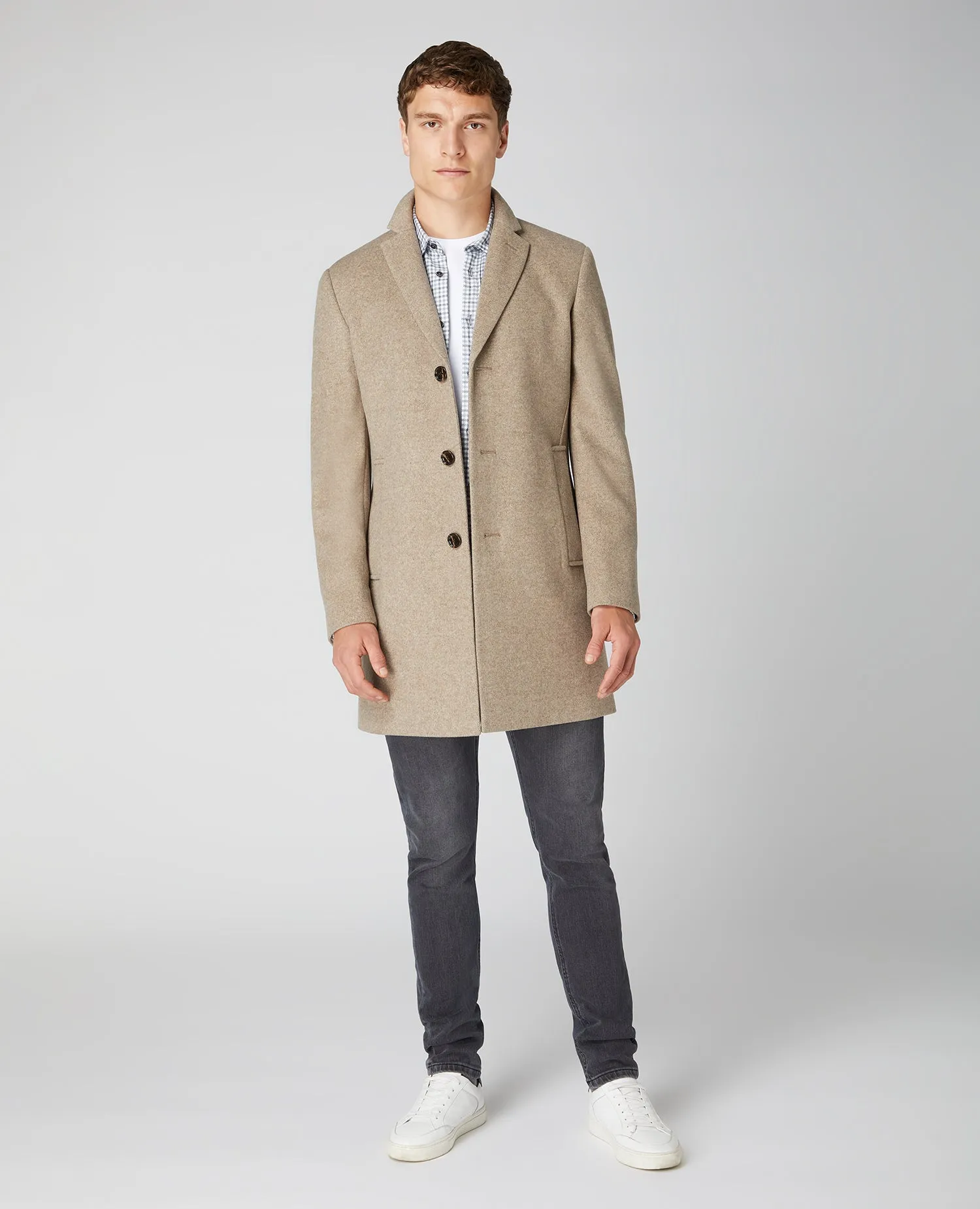 Slim Fit Wool-Rich Tailored Coat