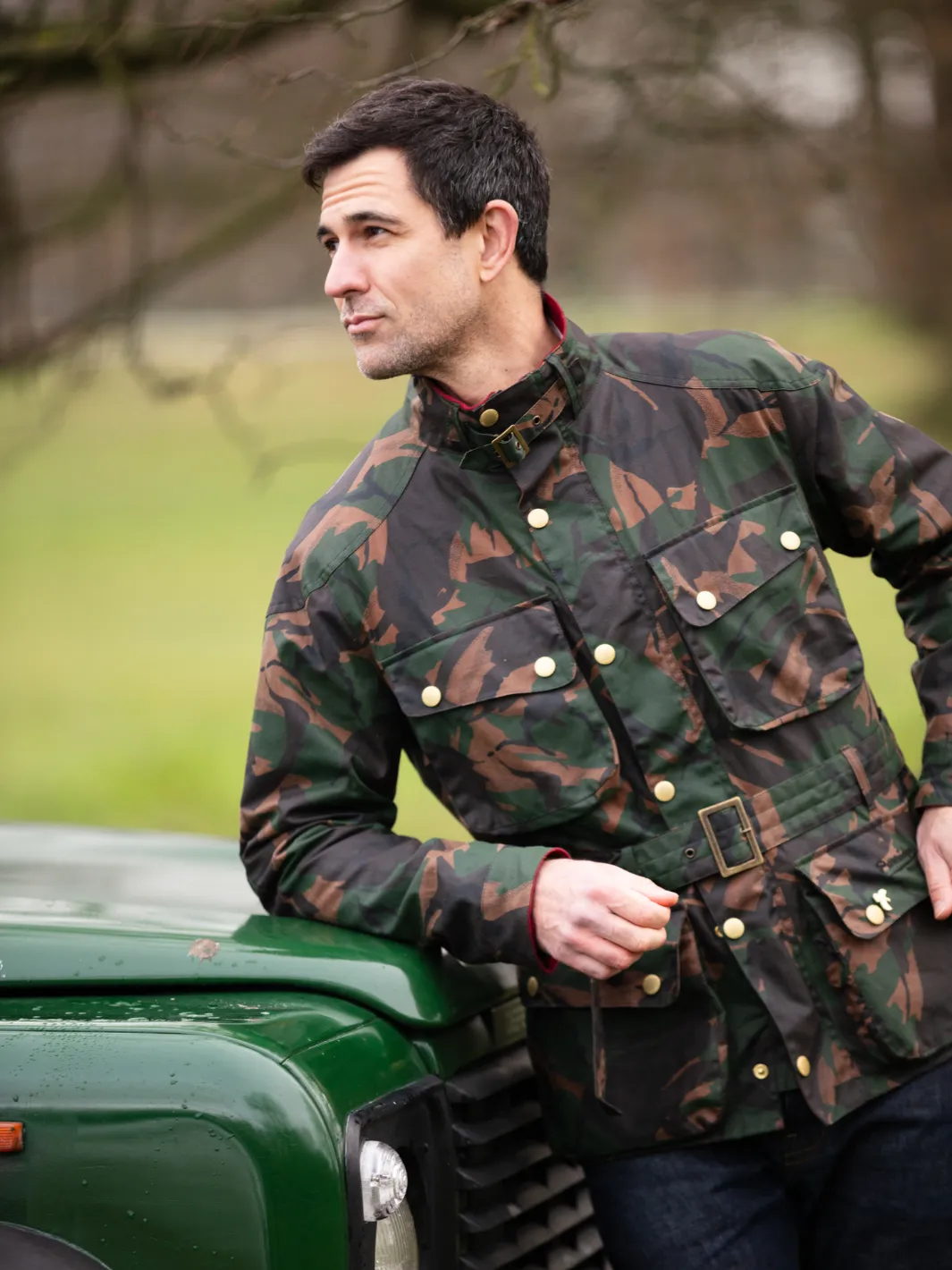 Speed 6 Wax Biker Jacket - Camo