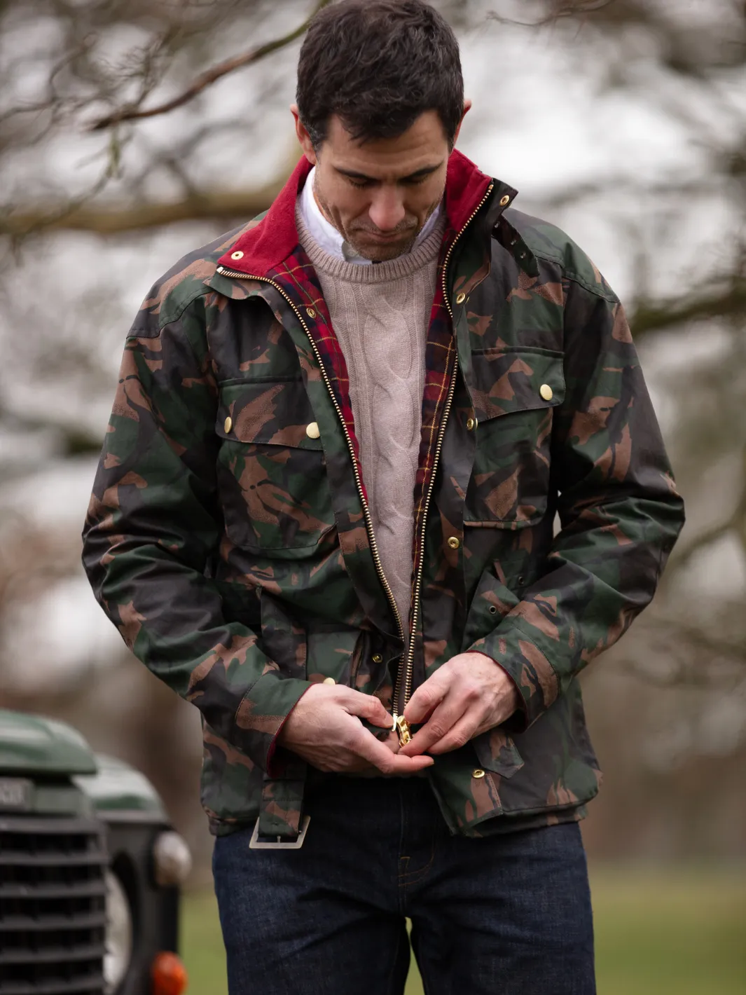 Speed 6 Wax Biker Jacket - Camo