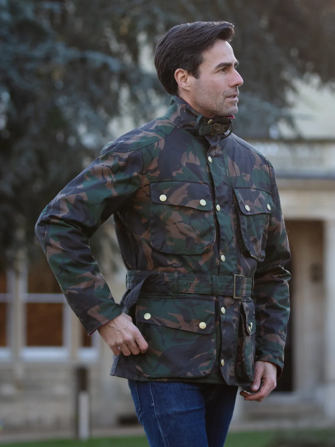 Speed 6 Wax Biker Jacket - Camo